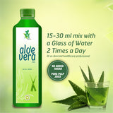 Mint Veda Natural Concentrated Aloe Vera Juice With Pulp | Health Aloe Juice for Glowing Skin, Healthy Hair and Better Digestion, 1 litre