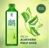 Mint Veda Natural Concentrated Aloe Vera Juice With Pulp | Health Aloe Juice for Glowing Skin, Healthy Hair and Better Digestion, 1 litre