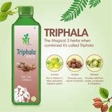 Mint Veda Triphala Juice 1000ml | Improves Digestion and Support Metabolism | For Weight Management | For Liver Detox | Boosts Immunity | Sugar Free, 100% Herbal