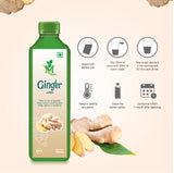 Mint Veda Natural Raw Ginger Juice | Concentrated Ginger Ale Health Drink | Sugar Free Healthy Vegetable Juice Which Boosts Immunity and digestion, 1 Liter