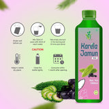 Mint Veda 100% Pure Natural Karela Jamun Juice Which Controls Blood Sugar, Lowers Bad Cholesterol Naturally, Sugar Free Healthy Herbal Juice, 1 Litre