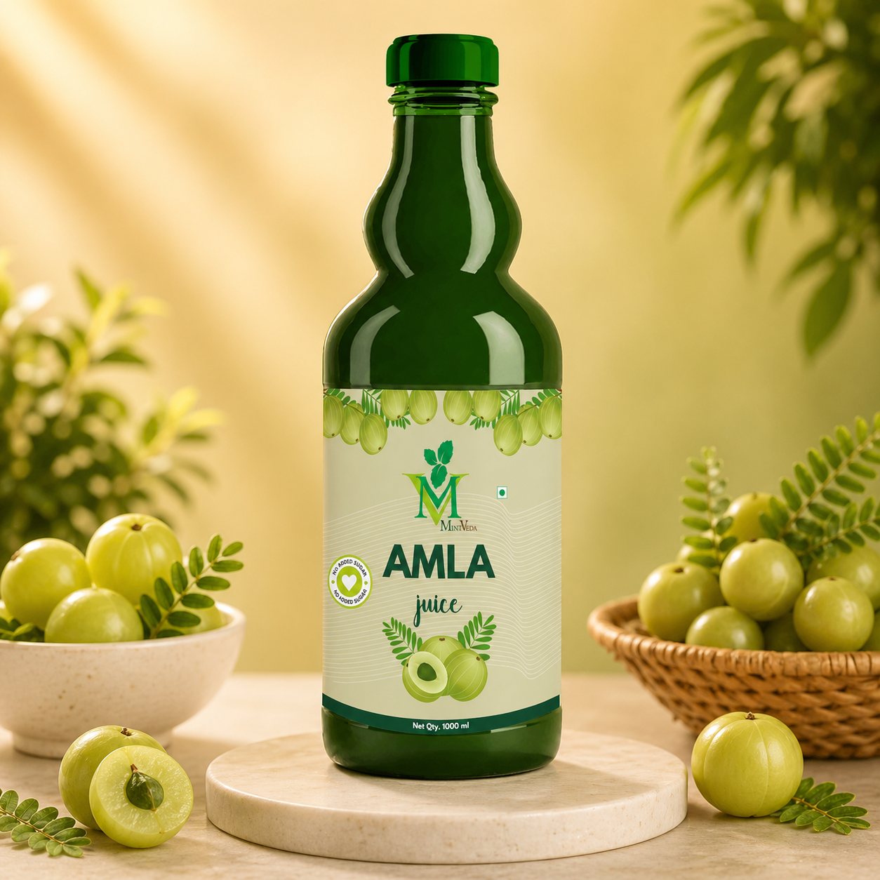 Amla juice Mint Veda Natural and Herbal Wild Amla sugar free Juice 1000 ml - Image 1