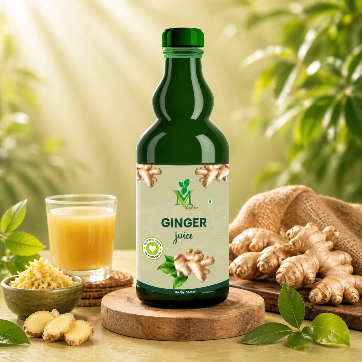 Ginger juice Mint Veda Natural Raw Ginger Juice 1000 ml - Image 1